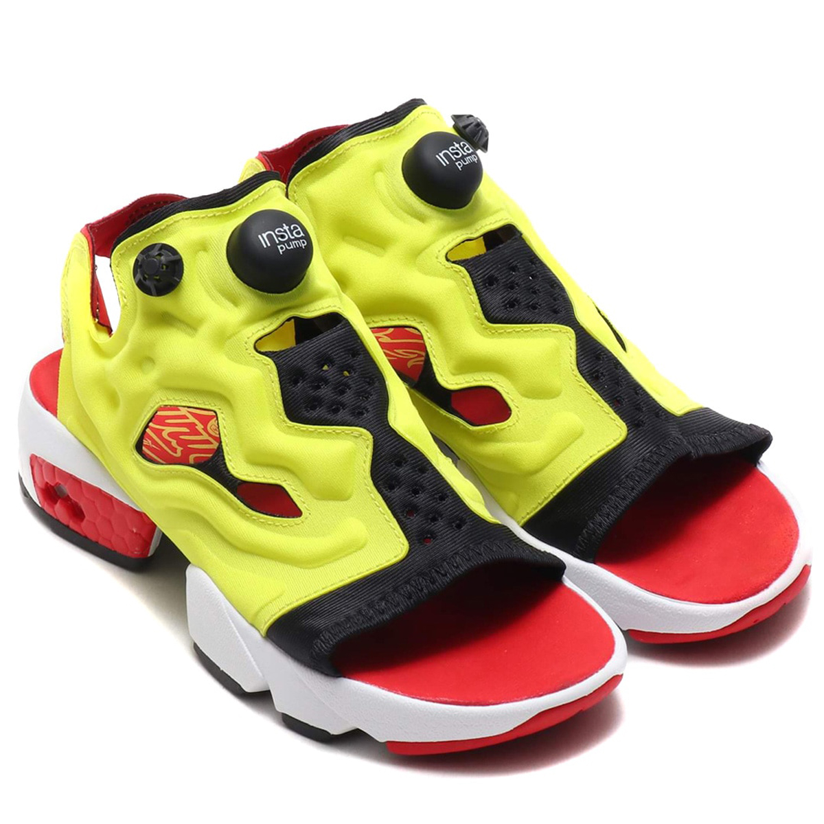 [リーボック] インスタポンプフューリー サンダル [INSTAPUMP FURY SANDAL] ブラック/ハイパーグリーン/