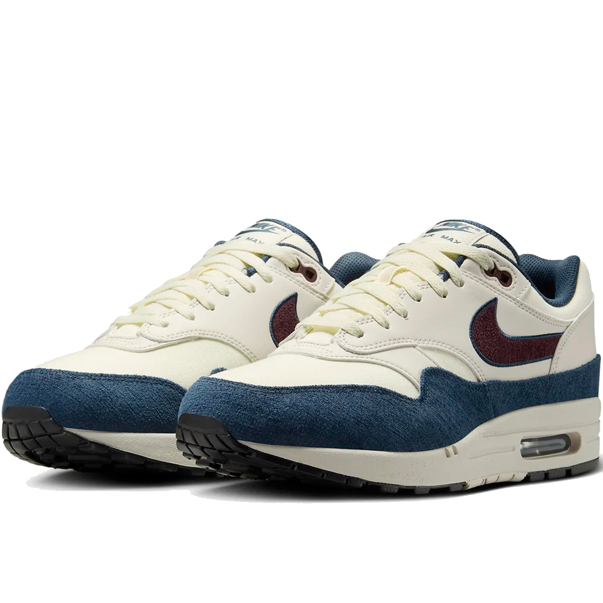 [ナイキ] エア マックス 1 [AIR MAX 1] ココナッツミルク/アーモリーネイビー/ライトオールウッドブラウン/バーガ